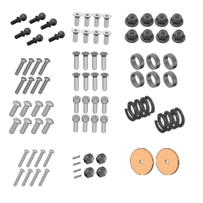 HSP RGT 1/10 Remote Control Rock Crawler Geers Screws Wheels ESC RC Parts for 86100