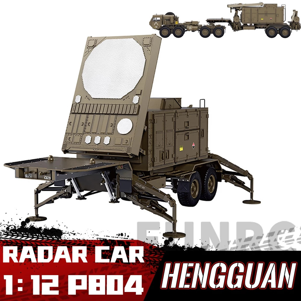 HG 1/12 U.S Radar Vehicle P804 RC Trailer 360 Rotation Remote Control Car KIT RC Military Trucks