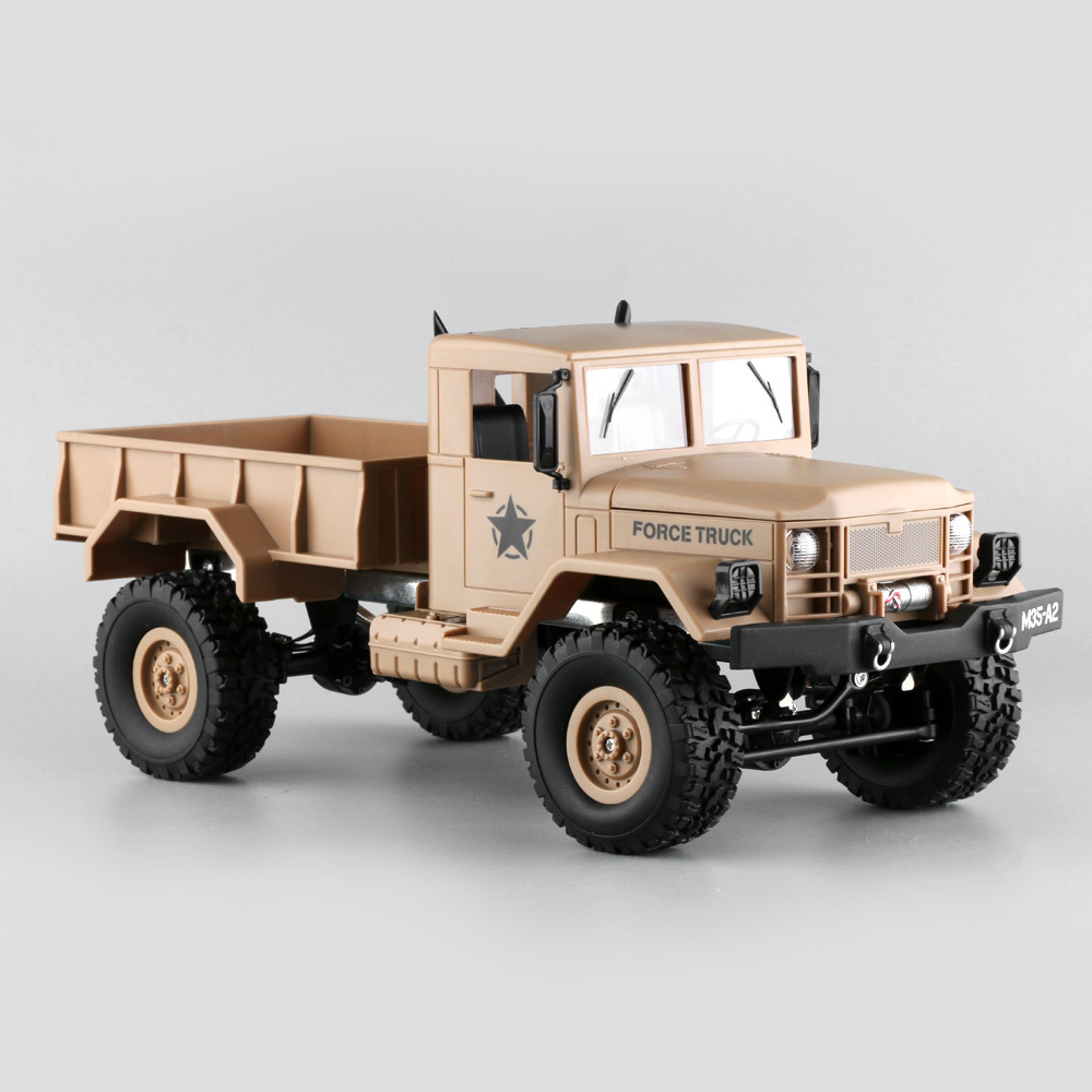 FY001AW 2.4G 4WD RTR Rc Car With FPV 480P Camera Front Light Radio Control Toys Brushed Military Truck