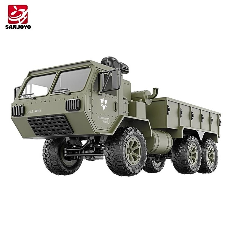 FY004 1:16 Remote Control Military Truck  6 Wheels Drive Off-Road RC Car Pickup Truck Car RTR Toy for Children