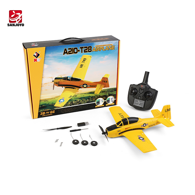 Wltoys A210-T28  2.4G 4CH Durable Soft EPP Foam Remote Control Helicopter RC Airplane 6-axis Gyro Plane for Kids