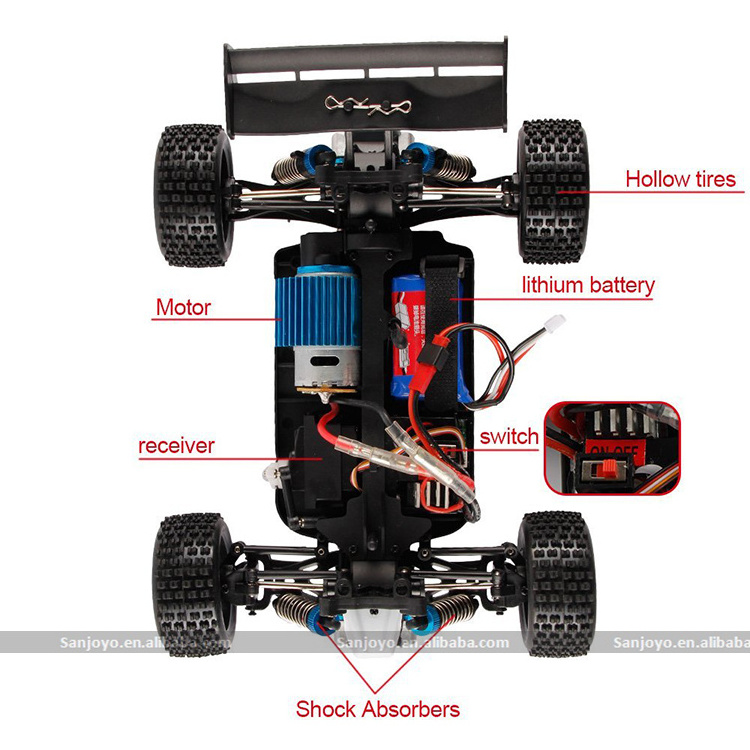 Wholesale wltoy A959 rc car 4x4 2.4G rc off road cars 1/18 high speed 4wd remote control rc buggy SJY-WL-A959