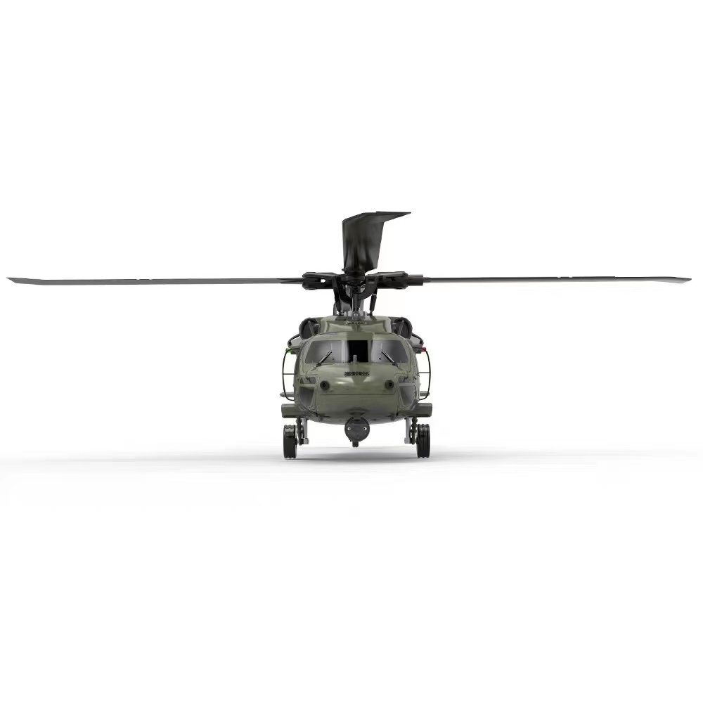 F09 UH60 Black Hawk 2.4G 6CH 3D6G System Dual Brushless Direct Drive Motor 1:47 Scale Flybarless RC Helicopter