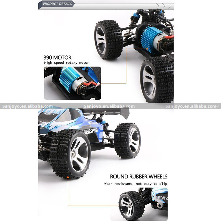 Wltoys A959 4WD 2.4G Dessert Baja Vehicle High Speed 45km/h Remote Control Truck Toy RC Car