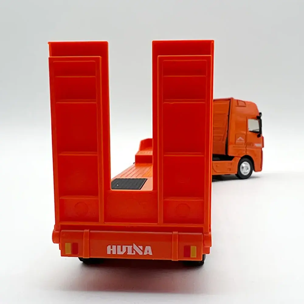 Huina 1730 Model Truck 2023 New 1:50 Scale Semi-alloy flatbed trailer 12 Wheel Engineering Vehicle Diecast Car Model for Child