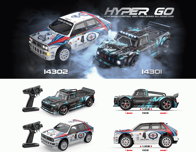 MJX Hyper Go 14301 14302 1/14 Brushless RC Car 2.4G 4WD Electric High Speed Off-Road Remote Control Drift Monster Truck for Kids