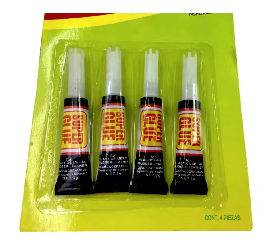 Sanju New 12pcs Super Glue 502 3g Blister Packing Cheap Price 502 Super Glue 1.5g Ethyl Cyanoacrylate Adhesive