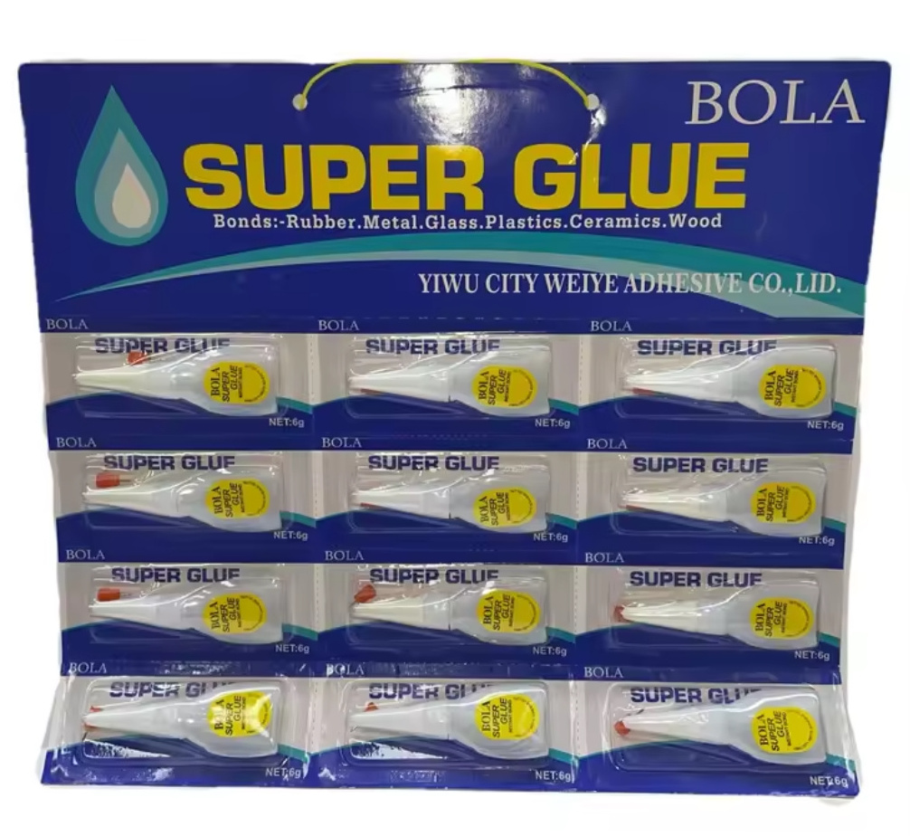 Sanju New 12pcs Super Glue 502 3g Blister Packing Cheap Price 502 Super Glue 1.5g Ethyl Cyanoacrylate Adhesive