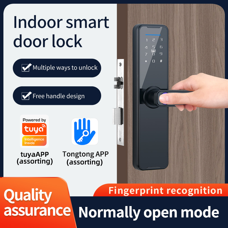 Tuya TTLOCK wooden door office room bedroom handle door lock electronic code room door Smart lock household fingerprint lock