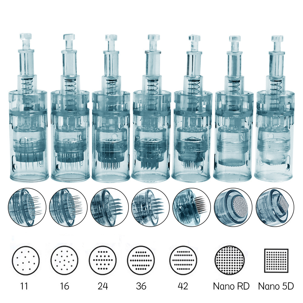 Derma Pen M8 Cartridge 11/16/24/ 36/42/ Round Nano Bayonet Cartridges Needle MTS Micro Skin Microneedling Cartridges