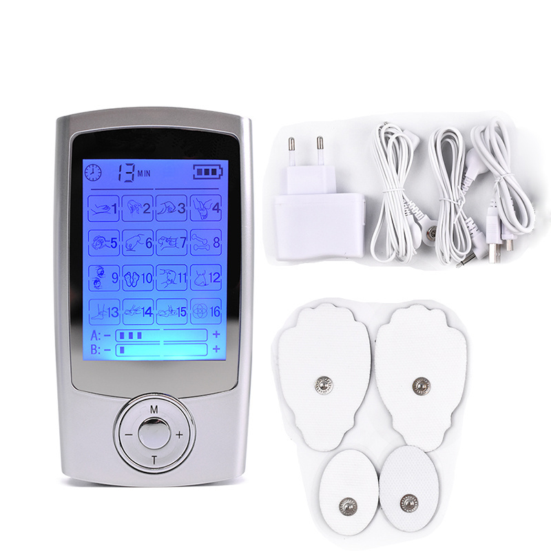 Smart Health 16 Mode Digital Electronic Pulse Massager Muscle Stimulator For Body Pain Relief Dual Channel TENS EMS