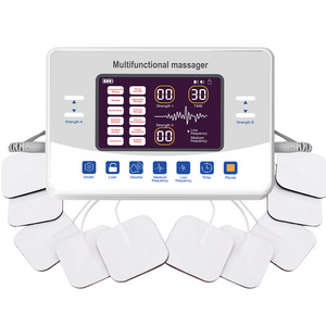 High Quality Acupuncture Digital Therapy Machine EMS TENS Massager 12 Modes Physical Therapy Massager for Full Body Pain Relife