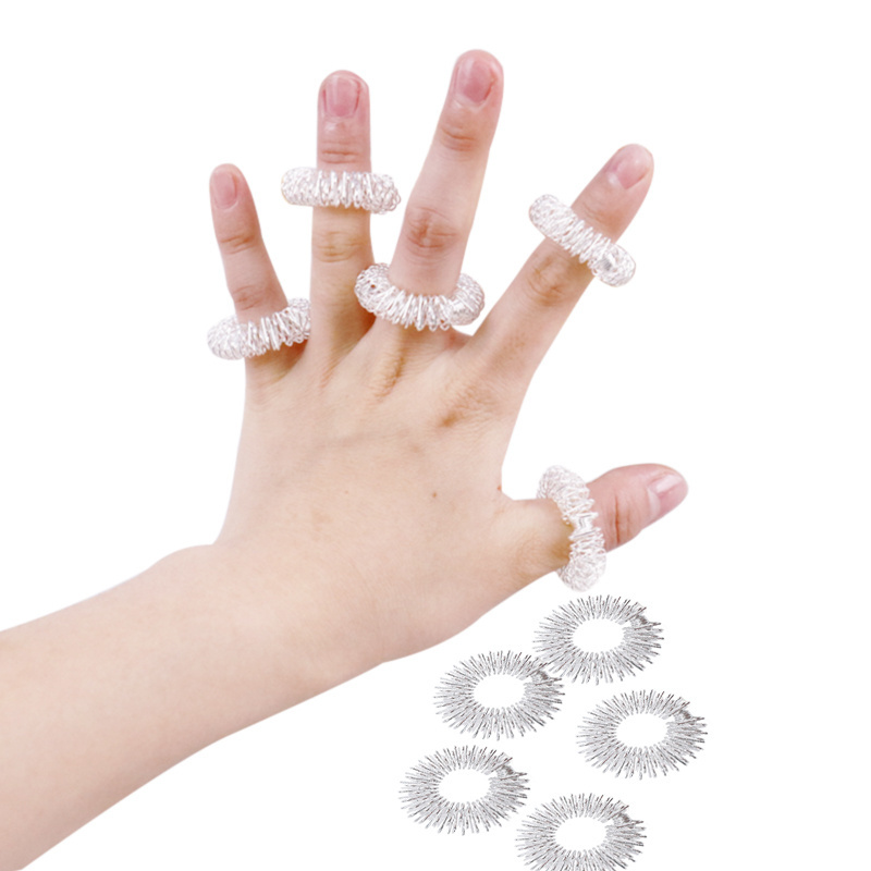 Adjustable Massage Finger Ring for Hand Relax Finger Acupuncture Massage Ring Relieve Finger Fatigue