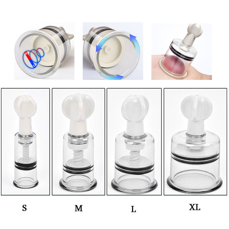 4 Pieces Massage Cupping Therapy Sets Vacuum Suction Cups Jar Vacuum Cupping Set