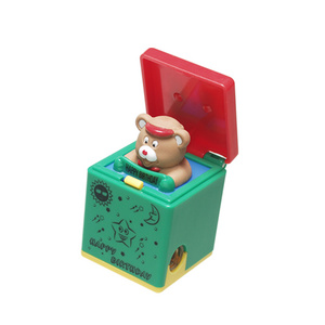 Hot Selling Stationery Customize AS00369 Funny office School Rainbow Manual Cute Bear Pencil Sharpener for Birthday Party