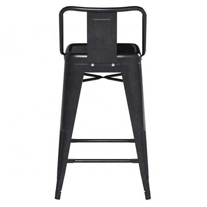 taburete tolixs negro con respaldo counter bar stool metal stool 65cm height