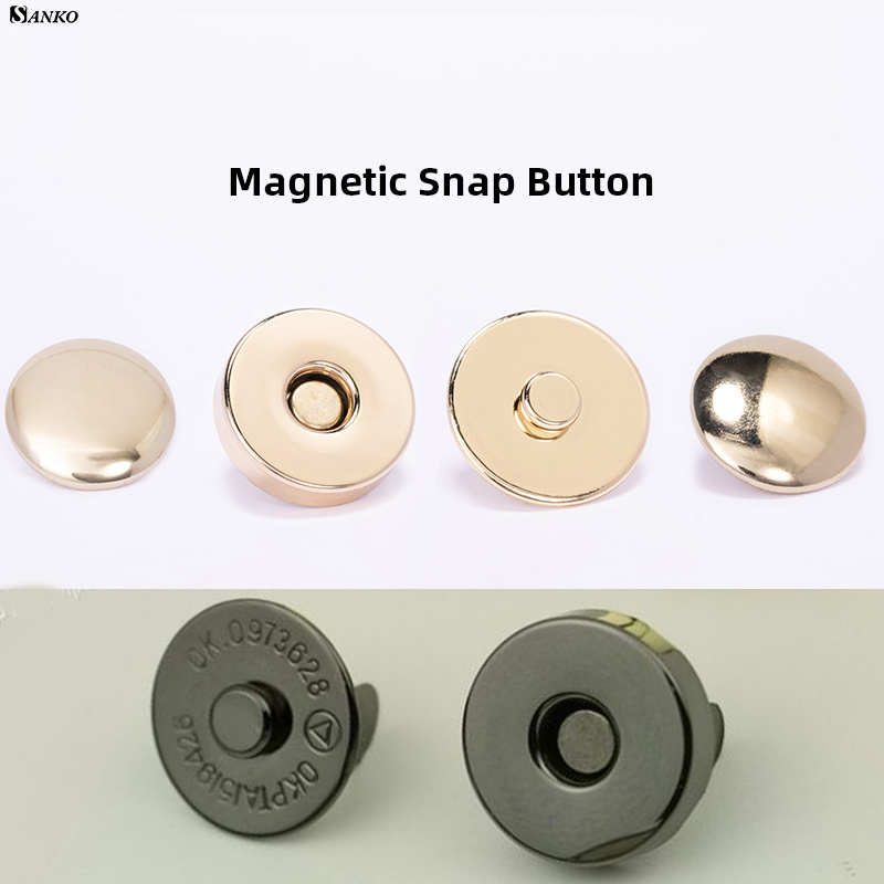 Good quality matt black metal snap button acrylic button for leather fabric button  4 parts  round  fastener metal