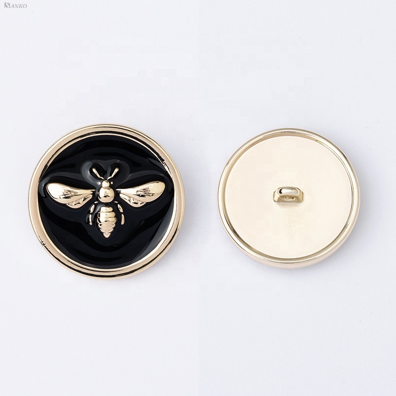 SANKO custom clothing branded metal alloy enamel blazer shank buttons