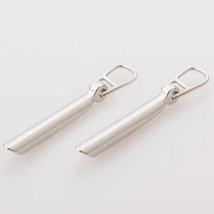 Eco friendly silver color zinc alloy metal zipper slider puller for bag