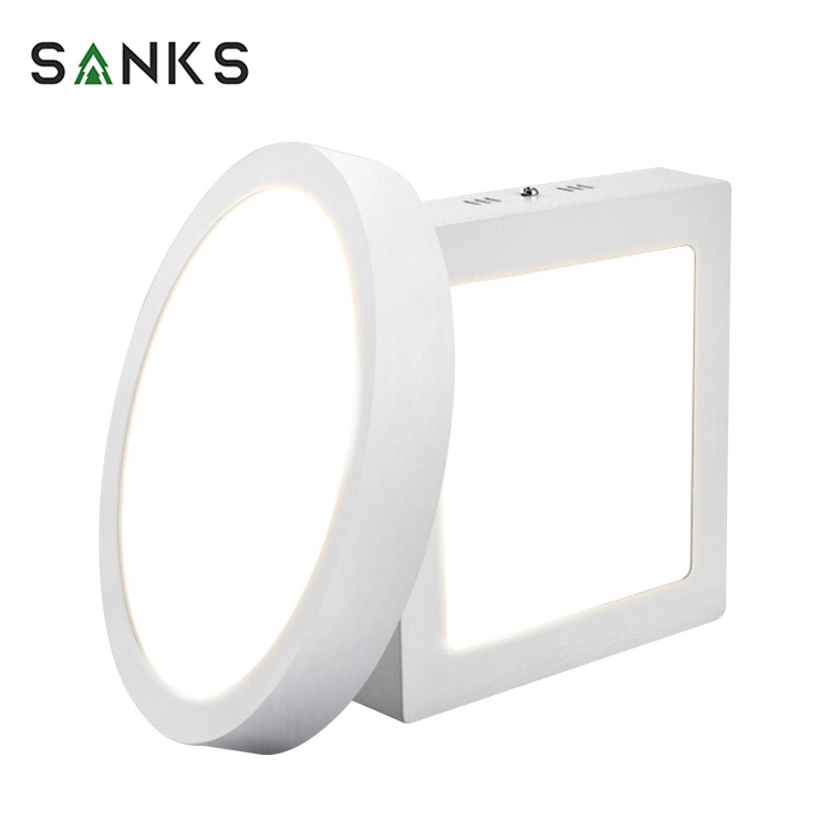 Round Square Slim Office Surface Mounted Light 6W 12W 18W 24W Aluminum Ceiling Light Panel Led Light for house