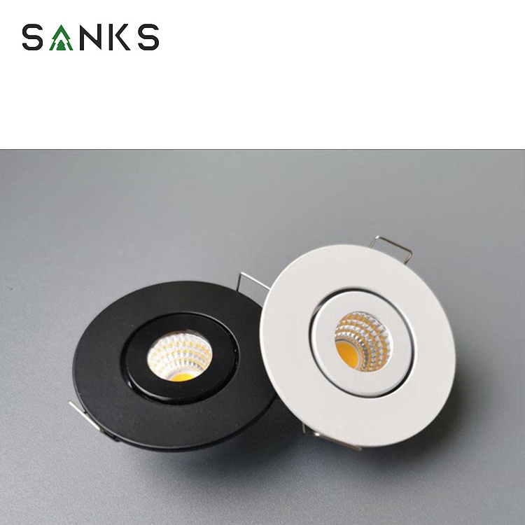 High Quality Small Cutout Anti-Glare Spotlight 3W Black White Ceiling Mini Led Spot Light