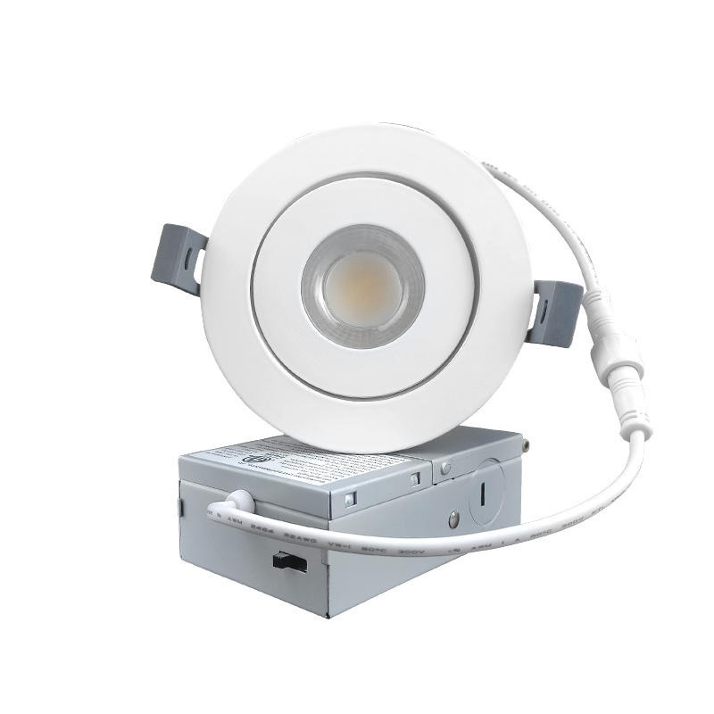 Gimbal LED Recessed Lighting 4 Inch 9W 750LM Eyeball Soffit Lights Residential Commercial Decoration LED Wafer Ceiling Lights