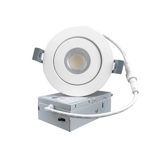 4 Inch 3CCT Gimbal Recessed LED Pot Lights 9W Dimmable 3000K 4000K 5000K Adjustable LED Gimbal Downlight with Junction Box