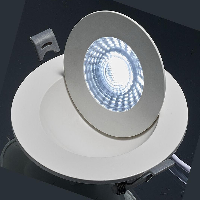 4 Inch 3CCT Gimbal Recessed LED Pot Lights 9W Dimmable 3000K 4000K 5000K Adjustable LED Gimbal Downlight with Junction Box