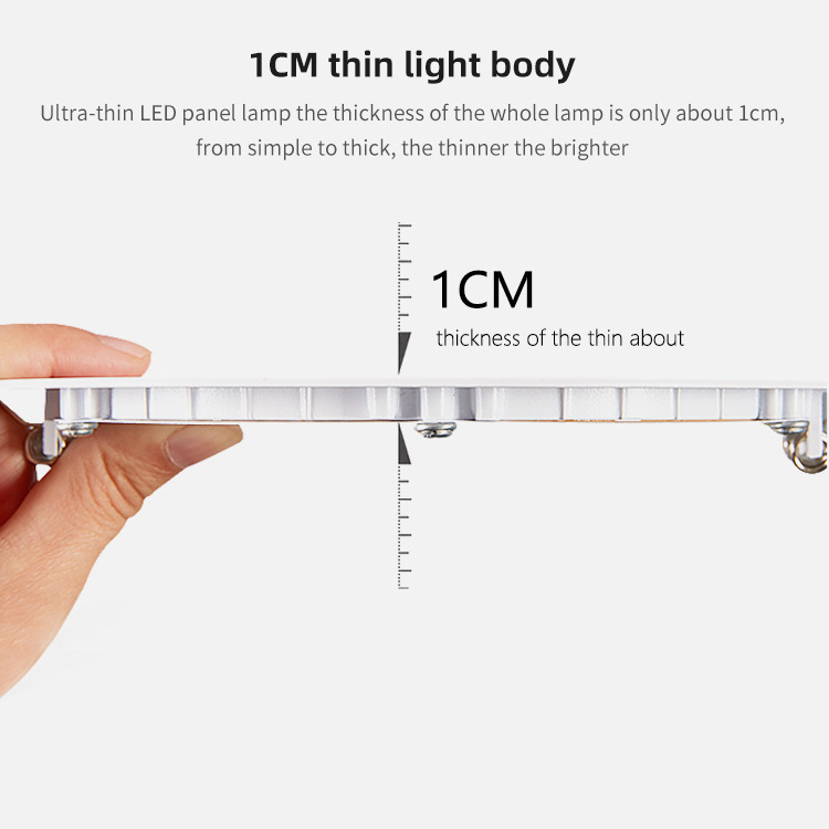 Zhongshan Supplier Ceiling Recessed 3W 4W 6W 9W 12W 15W 18W 24W LED Panel