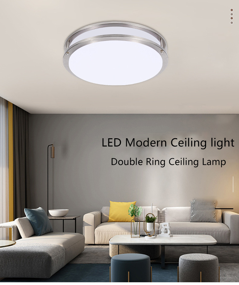 Ultra Thin Indoor Lighting Modern Round Surface Mount 10W 15W 18W 20W 24W Led Ceiling Light For Home Office Living Room