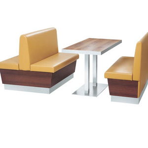 custom color single seating dining wood restaurant double booth