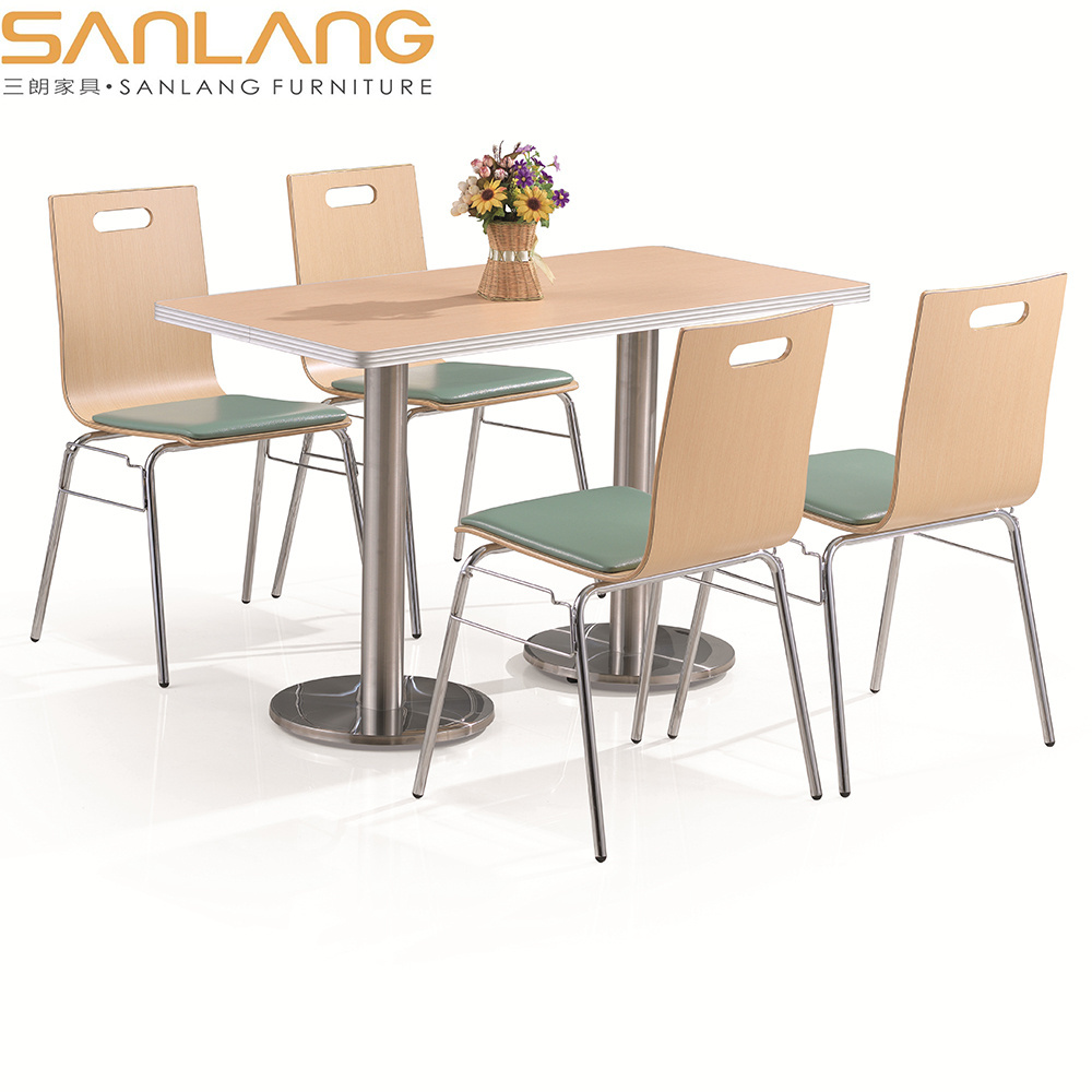 Classic Canteen  Cafeteria Furniture Cafe Shop Restaurant Dining Table Set with Coffee Chair