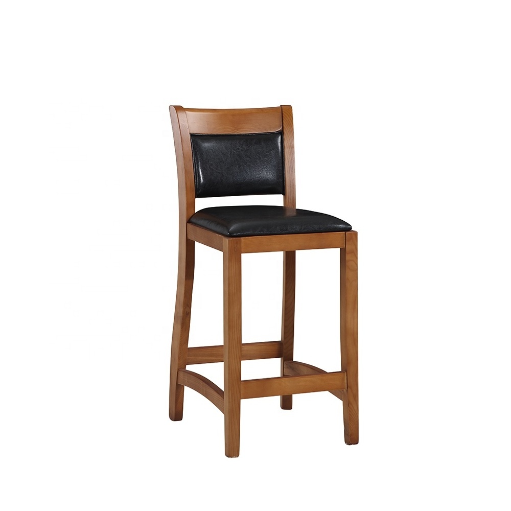 Hot selling  Cafe Furniture Plywood Bent Wooden Bar Stools Chair with Backrest and Metal Leg