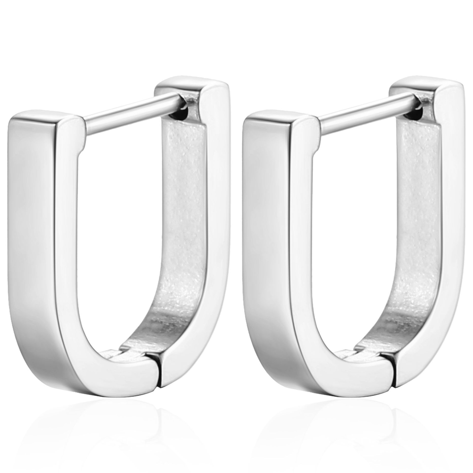 14/18/24k Gold Plated Post Ultra Thick Huggie Stainless Steel Earring Women's Mini Hoop Earrings Of Gold Plated Small Hoops