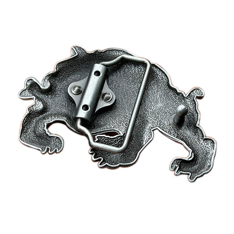 Western Style Zinc Alloy Dog Gnawing Bone Bulldog Belt Buckle Men Animal Belt Buckle