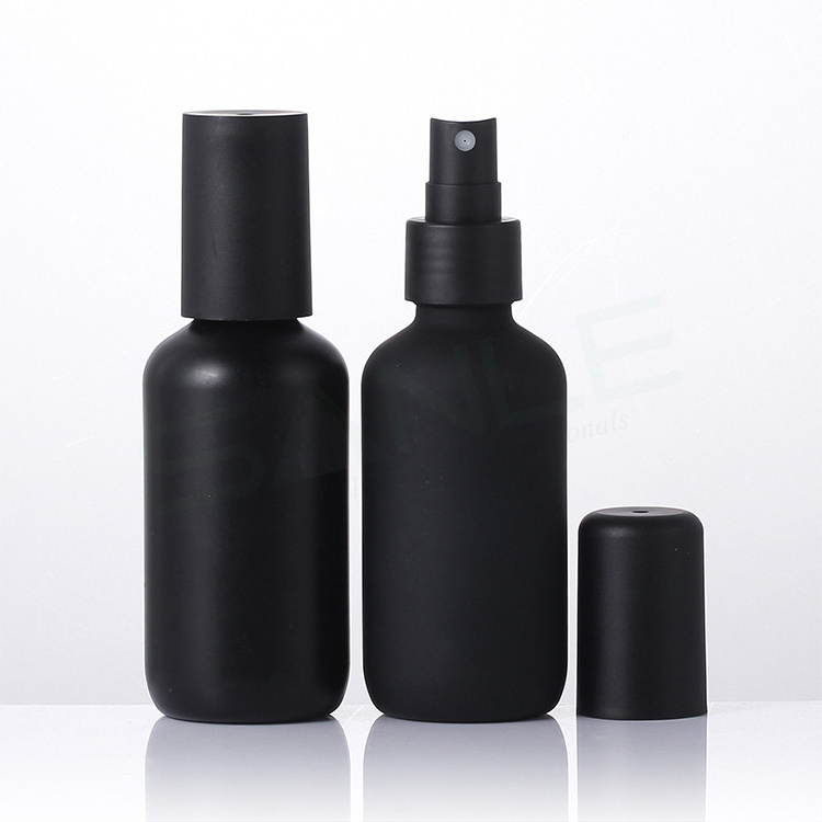 4oz Black Mist Sprayer Plastic Bottle 100ml Cosmetics Packaging Hair Matte Fine Mist Spray Bottles For Men Perfume Bottles