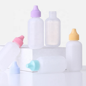 30ml 60ml LDPE Empty Lace Glue Plastic Dropper Bottle Make Up Bottle PE Bottle For Liquid CLeansers Eye Lash Extension  Glue