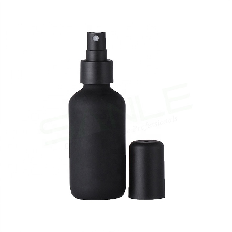 4oz Black Mist Sprayer Plastic Bottle 100ml Cosmetics Packaging Hair Matte Fine Mist Spray Bottles For Men Perfume Bottles