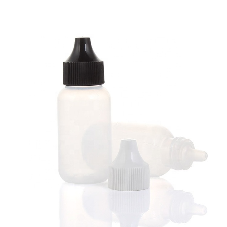 30ml 1oz Empty LDPE Small Squeeze Bottle Airbrush Plastic Dropper Bottle for liquid Lace Wig Glue Bottle Nail Eye Dropper