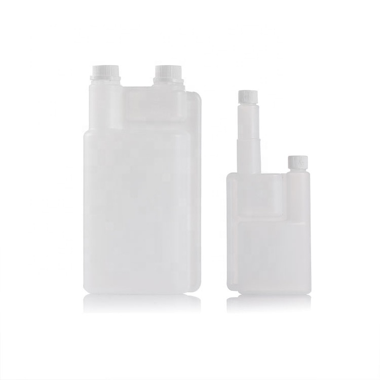 150ml 1250ml Twin Neck Fuel Mixing Bottle hdpe Measure Plastic Bottle Double Neck Reservoir Bottles with meter dosing cap