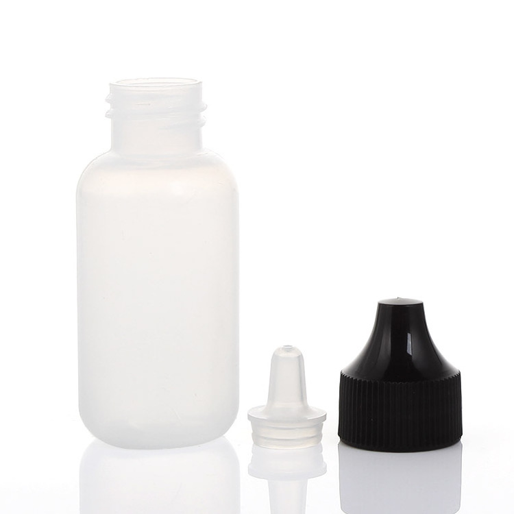 Custom 30ml Empty PE Squeezable Plastic Dropper Bottle Airbrush Makeup Liquid Foundation Wig Glue Lace Glue Cosmetic Bottle