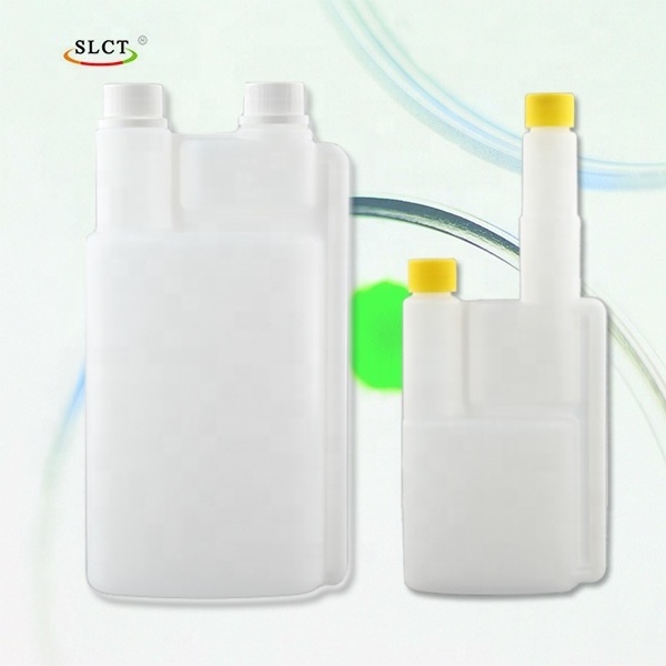 150ml 1250ml Twin Neck Fuel Mixing Bottle hdpe Measure Plastic Bottle Double Neck Reservoir Bottles with meter dosing cap