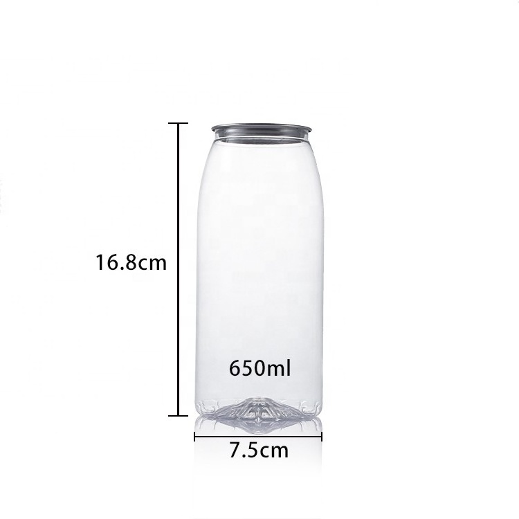 pet pop transparent soda plastic juice milk easy open ends candy can