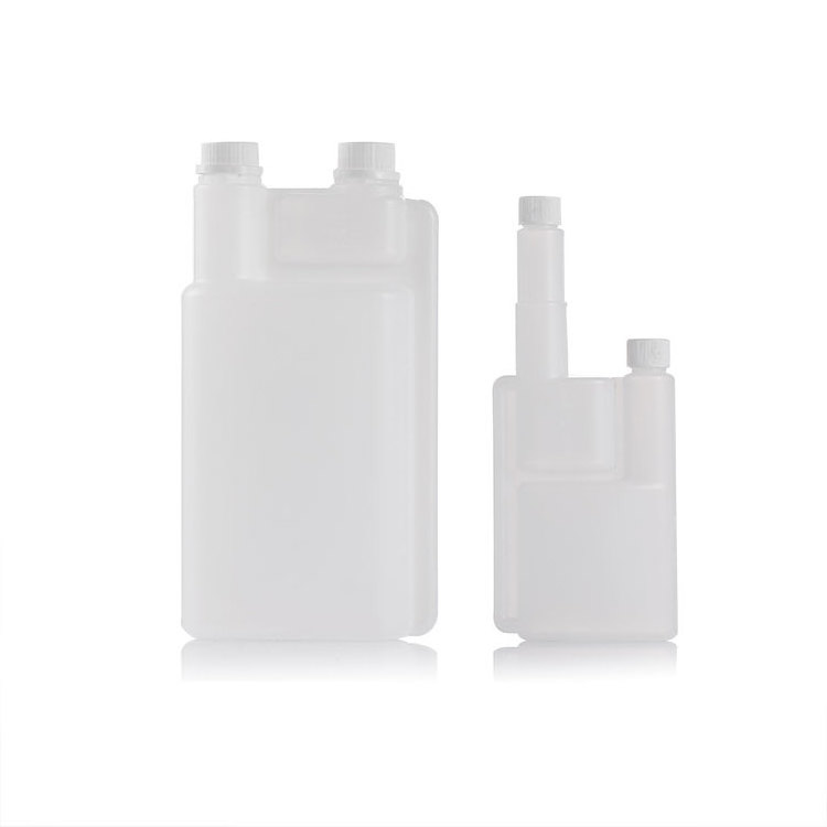 Chemical Squeeze Liquid Measuring Twin Neck plastic bottle with screw cap