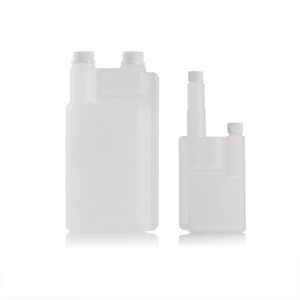 HDPE PE Chemical Squeeze Liquid Measuring Twin Neck Bottle with Screw Cap