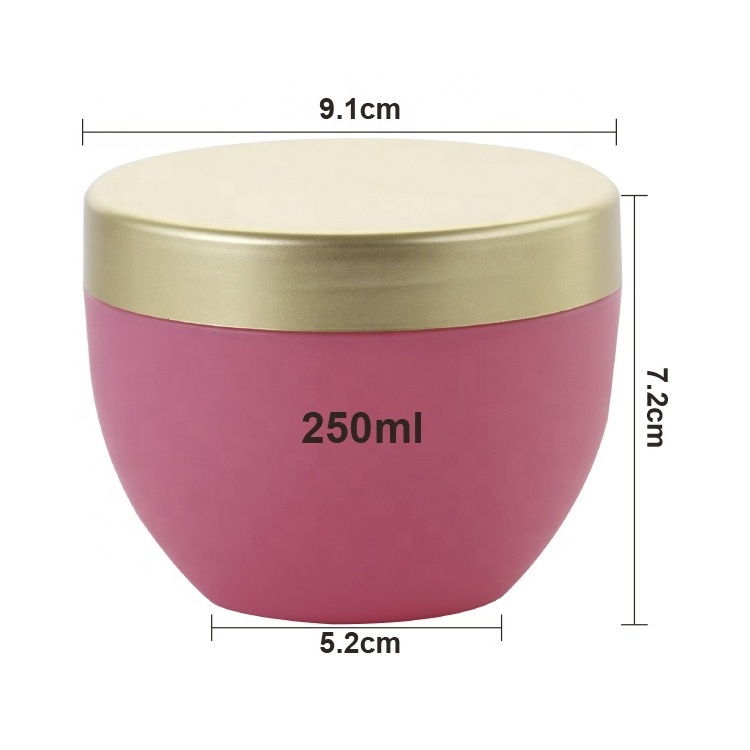 Custom logo 8oz Body Scrub Face Hair Body Butter jar Empty Plastic Cream Packaging Container PP 250g plastic cosmetic jar