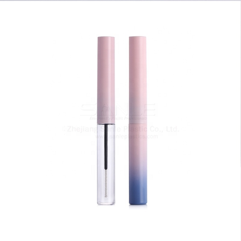 Cosmetic Packaging Black Pink Shiny Round Clear Mascara Bottle  Eye Liner Container Empty Mascara Tubes with Brush