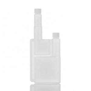 New arrival 100ML fuel additive Twin Neck Measuring Plastic Dosing Bottle With Double Mouths