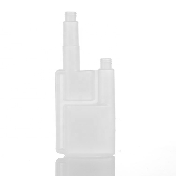 New arrival 100ML fuel additive Twin Neck Measuring Plastic Dosing Bottle With Double Mouths