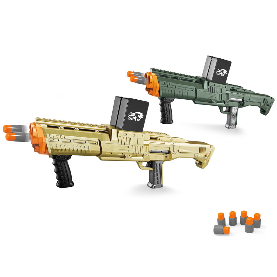 Samlok 2023 Hight Quality Toy For Kids DP-12 Double Shot Soft Bullet Gun (Specially Made Soft Bullet) shooting game toys